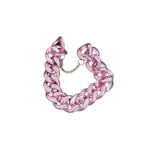 Pink chunky statement necklace